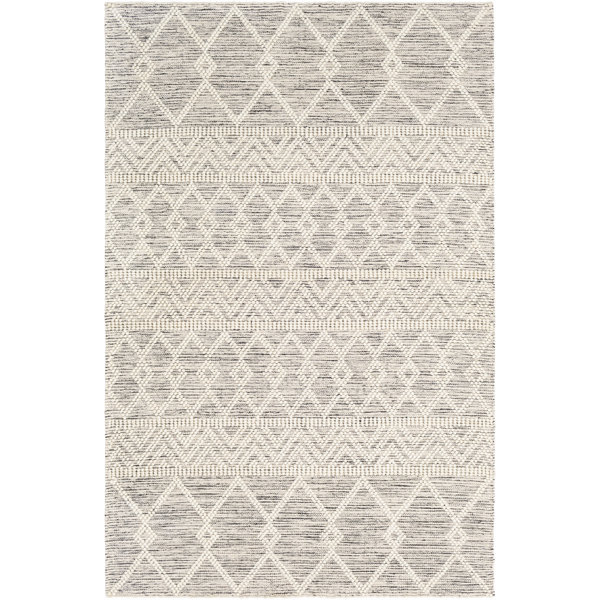 Foundstone™ Gil Moroccan Handmade Flatweave Wool Charcoal/Cream Area